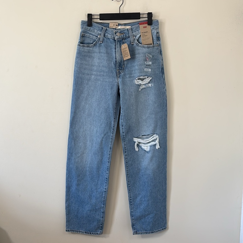 NEW Levi’s Mid Rise Cotton 94 Baggy Jeans Size 25 - Picture 2 of 11